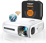 YABER 9000 Lumen Full HD 1080P Beamer WIFI Bluetooth 5G Beamer, mit 6D Auto Trapezkorrektur&4P/4D, Support 4K&Infinity Zoom, 350’’ Display Heimkino Beamer kompatibel mit IOS/Android/TV Stick Projek