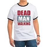 CafePress - Dead Man Walking T-Shirt - Ringer T Gr. M, schwarz / weiß