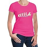 buXsbaum® Damen Kurzarm Girlie T-Shirt Bedruckt The Evolution of Witch | Hexe Zauberei Magie | L, R