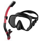 Ranipobo Schnorchelset Erwachsene, Schnorcheln Set mit Taucherbrille und Dry Schnorchel für Erwachsene - wasserdichte Tauchmaske, Anti-Leck Anti-Fog, Tauchmaskeaus Gehärtetem G
