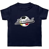 Handball WM 2021 Baby - Handball Deutschland - 6/12 Monate - Navy Blau - Handball - BZ02 - Baby T-S