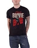 David Bowie T Shirt Rot Sax Retro Logo Nue offiziell Herren Schw