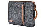 LONMEN 13-13.3 Zoll Wasserdicht Laptop Sleeve Hülle Tasche Laptophülle Notebook mit Griff für 13' MacBook Air / 13.3' Samsung Notebook 9 Pro / 2017 Neu Microsoft 13.5' Surface Laptop,Dunkelg