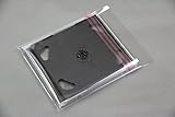 Schutzhüllen für Blu ray CD DVD Box aus Folie mit Adhäsionsverschluss für 10 mm Jewel Case (100 St.)