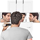 Herbst 3-Wege-Spiegel Trifold Spiegel 360 Grad Einstellbare Rasurspiegel mit Halterungen für Make-up F