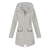 Pianshanzi Regenjacke Damen Atmungsaktiv Regenmantel mit Kapuze,Wasserdicht Windjacke Regenparka Leicht Große Größen Wanderjacke Funktionsjacke Outdoorjacken Sportjacken Übergangsjack