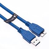 USB 3.0 Micro-B Kabel Festplatte Verbindungskabel Datenkabel Kompatibel mit Toshiba Canvio Basics, HDTB110EK3BA, HDTB305EK3AA, HDTB310EK3AA, HDTD210ES3EA, Transcend StoreJet 25M3 / 25HDD, SSD 3