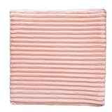 FXBNHDFMF Gestreiftes Flanell 40 * 40cm Hautfreundliches Sitzkissen Sitz aus 4 Memory Foam Stuhlauflagen Geeignet für Büroboden Sofa (Rosa 1)