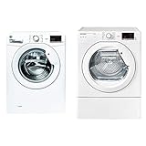 Hoover H-WASH 300 H3W492DE-S Waschmaschine / 9 kg / 1400 U/Min & GHL C8DE-84 Kondenstrockner / 8 kg/AquaVision-Kondenswasserbehälter/Smarte Bedienung mit NFC-Technolog