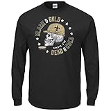 New Orleans Fußball-Fans. Til I'm Dead and Cold, Schwarz und Gold Schwarzes T-Shirt (Größe S - 5X), Herren, schwarz, 4XL Long S