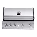 Grandhall Einbaugrill Gasgrill Elite G4 Built-in 21,5 kW 4 Brenner, 1 Heckbrenner K04000203