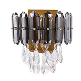 UKCOCO Kristall Wand Lampe Wand Montieren Kristall Baumeln Leuchte Nacht Licht Wand Lampen für Wohnzimmer Schlafzimmer Flur B