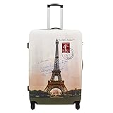 Koffer Reise Trolley Paris Eifelturm XL Groß 77 cm Hartschale 4 Rollen Bowatex