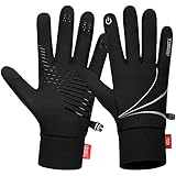 Touchscreen Warme Handschuhe Herren Damen Fahrradhandschuhe Thermo Winter Handschuhe Winddicht Laufhandschuhe Bergsteigen Jogging Camping W