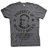 Rocky Offizielles Lizenzprodukt Mighty Mick's Gym Herren T-Shirt (DarkGrau), Larg