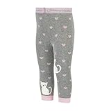 Sterntaler Baby Mädchen Katze Leggings, Hellgrau Mel., 104 EU