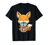 Kawaii Bubble Tea Fuchs Lustiger Boba-Tee T-S