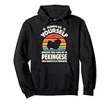 Pekingese Always Be Yourself Retro Vintage 60er 70er Jahre Hundeliebhaber Pullover H