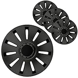4er Set 14 Zoll Radkappen Black Edition - Universal Radzierblenden für Autofelgen - Premium Line Zierkappen 14 - Radblenden aus robustem ABS