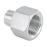 KI Edelstahl Reduzierstück neg. Muffennippel V4A Gewindefitting IG x AG - 1/2' x 1/4'