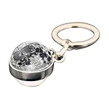 Schlüsselanhänger doppelseitig Glaskugel Sonnensystem Planet Nebel Schlüsselanhänger Anhänger Geburtstagsgeschenk für Handy Rucksack, 1, 33