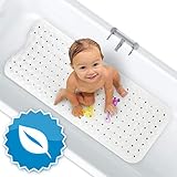 FLIPLINE Badewannenmatte Natura Hautsensitiv 100% BPA frei [100x40 cm] - KEIN PVC - Badewanneneinlage rutschfest für Kinder und Baby