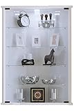 PKline Vitrinenschrank Glas Wandschrank Vitrine Eckschrank Hängeschrank weiß