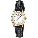 Casio Damen Analog Quarz mit Leder Armbanduhr LTP 1154PQ 7B