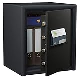 Burg-Wächter Möbeltresor mit elektronischem Zahlenschloss, Combi-Line, Sicherheitsstufe S2, Feuerschutz LFS 30 P, VdS-geprüft, 50 l, 77 kg, CL 440 E, Schw
