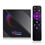 Android 10.0 TV Box,H96 Max H616 2021 Upgraded BT 4.2 RAM 4 GB DDR3 64GB ROM Quad-Core-Unterstützung 4K Ultra HD / H.265 / Dual WiFi 2.4G + 5G / HDMI / 3D 100M Ethernet-Familienvideo-Playbox