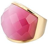 Epinki Herren Ringe in Edelstahl, Edelstein-Ringe Solitärring Form Freundschaftsringe Edelstahlringe Herrenringe mit Rosa Zirkonia Gr.62 (19.7)