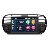 XTRONS 7 Zoll Android 10.0 Autoradio Quad Core 2 GB RAM 32 GB ROM Auto Multimedia Player mit Bildschirmspiegelung Eingebauter DSP GPS WI-FI Bluetooth 5.0 für FIAT 500(2007-2015)