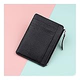 kreditkartenetui 1 stück kleine Brieftasche Kredit Multi-Card Inhaber Packung Mode PU Funktion Reißverschluss ultradünnes Organizer Fall Student Frauen Münzbörse Kartenhüllenhalter ( Color : Black )