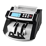 WPHGS Automatische Multi-Währung-Bargeldbanknote Geld Bill Counter-Zählmaschine LCD-Display mit UV-MG-Fälschungs-Detektor für Heim- und Geschäftsnutzung