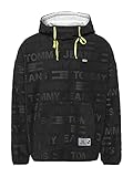 Tommy Jeans Herren TJM AOP Half Zip Hoodie Kapuzenpullover, Schwarz, 46