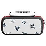 Dottie Dog Terrier Chihuahua und Mini-Pinscher in blau personalisierbarer Tragetasche für Nintendo Switch, kompatibel & schützend & stoßfest Hartschale Aufbewahrung