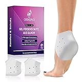 ORTHOPEO© Silicon Heel Protector I Silikon-Fersenschutz I Silikon Gel-Socken I Fersenpolster für Blasenschutz I Fersenschutz zum Einlaufen von Schuhen I bequeme Silikonfersen I waschb