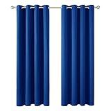 Amazon Brand - Umi 2 Stück Gardinen Vorhänge mit Ösen Vorhang Verdunkelung Fenster Wohnzimmer Schlafzimmer Stores Modern 175x140cm(LxB) Königsb