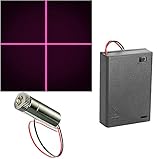 CTRICALVER 1 pcs 405nm 3-5V Lila Laser Kreuz Modul Diode w/Fahrer Kunststoff Objektiv+ 1 pcs AA B