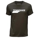 Stuff4 Herren/groß (L)/Dunkelbraun/Rundhals T-Shirt/USA Staat/T