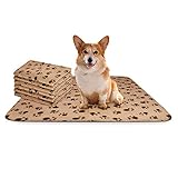 Nobleza - 6 x Hundedecke Weiche Fleecedecke Waschbare Deck für Haustier Hunde Katzen Welpen Weiche Warme Matte, Beige, 75 * 75