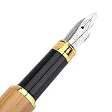 Kalligraphie Kunst Stift aus Holz Bambus Füllfederhalter breite Stummel Feder Spitze schreiben gotische arabische kursiv (1,5 mm)