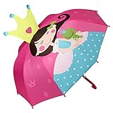 VON LILIENFELD Regenschirm Kinderschirm Prinzessin mit Frosch Junge Mädchen pink bis ca. 8 J