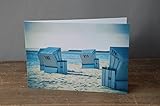 Foto Grußkarte Strandkorb auf Sylt - Klappkarte mit Umschlag - Format C6