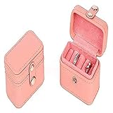 Aufbewahrungskiste Großer Schmuck Veranstalter Ringe Armband Perlen Aufbewahrungsboxen Ohrring Case Samt Schmuck Manschettenknöpfe Uhren Box mit Reisekofferschlösser Key Faux Leder Spiegelanzeige Aufb