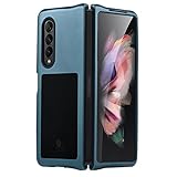 qichenlu Leichtbau Metallcase Grün Aluminium Bumper Hülle für Z Fold 3 5G,Zweigeteilt Alurahmen hybrid Silikon Metall Gehäuse Stoßfest Armor Case für Samsung Galaxy Z Fold 3 5G