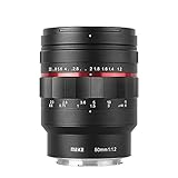 Meike MK-50 mm F1.2 L Blende Vollrahmen Manueller Fokus Fixobjektiv für L-Mount Panasonic Sigma Leica spiegellose Kameras wie S1, S1R, S1H, S5, F