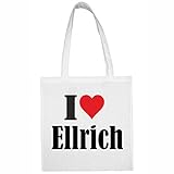 Reifen-Markt Tasche I Love Ellrich Größe 38x42 Farbe Weiss Druck Schw