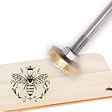 SUPERFINDINGS 30mm Queen Bee Muster Leder Branding Eisen Custom Messing Branding Eisen Stempel Präge Löten Messing Mit Stempel Für Holz Backen L