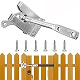 Verriegelung Gartentür,Selbstsichernde Automatische Türschloss Torverriegelung Gartentor Zauntor Verriegelung Tür Weide Bauernhof Schwerkrafthebel Hardware Schloss Bolzen Haushaltszubehö